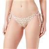 Hurley Rvsb Cheeky Side Tie Mutandine Bikini, City Block Multi/Neon Lime, M Donna