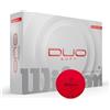 Wilson Duo Soft confezione da 12 palline da golf, Colore: rosso