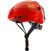 Kong. Mouse Work. Casco da Lavoro Aerato. Casco di Sicurezza. Certificato EN 397:2012 e A1:2012. 385g. Taglia Unica. Regolabile 52-64cm. Made in Italy. Colore Rosso