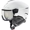uvex instinct visor, casco da sci robusto unisex, con visiera, regolazione individuale delle dimensioni, white-black matt, 59-61 cm
