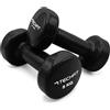 TechFit Manubrio Neoprene 5 kg in Ghisa, antiscivolo, nero
