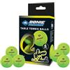 Schildkröt Donic-Schildkröt Palline da Ping Pong Glow in the Dark, 6 Palline Fluorescenti Verde Chiaro, Qualità Poly 40+, per Giocare al Buio, 608507
