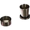 Ferrino, Bicchiere Richiudibile In Acciaio Inox da Campeggio Grigio, 7 cm