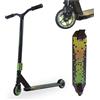 Schildkröt Kickless Stunt Scooter, Design: Forest, Ottimo Monopattino con Compressione HIC e Cerchio in Alluminio, Ruote in PU da 100 mm, per Acrobazie e Manovre Ambiziose