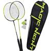Talbot-Torro Talbot Torro Set da Badminton Magic Night, 2 Racchette, 2 volani LED per Il Gioco di Notte, in Custodia di Alta qualità, 449405