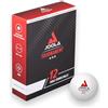 JOOLA Palle da ping pong Tournament selezionate 40 mm di diametro, 3 stelle di alta qualità, compatibili per interni ed esterni, colore bianco, 12 pezzi