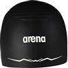 Arena Aquaforce Wave - Cuffia da nuoto in silicone da corsa per uomo e donna, idrodinamica, prestazioni competitive e intensive, colore nero, taglia M