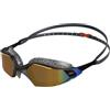 Speedo Unisex Adulto Aquapulse Pro Mirror Occhialini, Oxid Grigio/Nero/Olivastro Gold, Taglia Unica