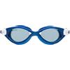 CRESSI dal 1946 - Flash Compact Goggles - Occhialini Compatti con Lenti Separate Ideali per Nuoto Piscina Snorkeling Triathlon, Anti Fog Antigraffi Anti UV - Blu Metal/Bianco_Lente Fumé - Taglia Unica