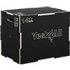 Yes4All Scatola Plyo 3 in 1 in legno antiscivolo, scatola pliometrica per palestra a casa e allenamento all'aperto, 40,6 cm, 35,6 cm, 30,5 cm, nero