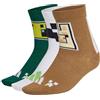 adidas Mixte enfant MINECRAFT YOUTH 3 PAIRS PER PACK SOCKS, carbon/brown desert/collegiate green, 3-4 Years
