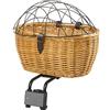 M-WAVE 887539013707, Cestino Vimini Porta Animali Ant/Post al TEL/Man. Unisex-Adult, Brown, 43 x 29.5 x 22 cm