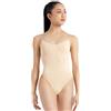 Capezio - Body da donna con spalline trasparenti di transizione, Nude, X-Large