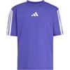 adidas Unisex - Bambini e Ragazzi Essentials 3 Stripes Sleeve Shirt, Pure Purple/Frozen Purple, 4-5 Years
