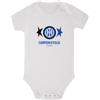 Inter Unisex - Bimbi 0-24 Body Neonato Grafica Scudetto, Body Campioni d'Italia, 100% Cotone, Nerazzurro, 12-18 Mesi