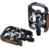 BBB Cycling Pedali a doppia piattaforma per bicicletta da strada, con tacchetti SPD e piatti 9/16, tensione regolabile, per MTB, E-MTB, Urban E-Road DualChoice 2.0 BPD-23B