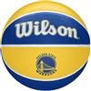 Wilson Pallone da Basket NBA TEAM TRIBUTE BSKT, Utilizzo Outdoor, Gomma, Misura 7, Giallo/Blu (Golden State Warriors)