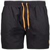 CMP Costume Corto da Bagno con Tasche, Uomini, 54, Antracite-Flash Orange