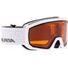 ALPINA Unisex - Bambini, SCARABEO DH Occhiali da sci, white, One Size