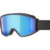 Uvex g.gl 3000 CV, occhiali da sci unisex, con miglioramento del contrasto, campo visivo ampliato, privo di appannamenti, black matt/blue-green, one size