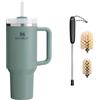 Stanley 1913 Quencher H2.0 FlowState Borraccia con Cannuccia 1.2L - Shale | Freddo per 11 Ore - Bevanda Ghiacciata fino a 48 Ore - Include Spazzola per la Pulizia