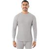 INDERA - Maglia Termica da Uomo, in Cotone, con Motivo cialde Pesante, Colore: Grigio, 2 Pezzi