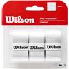 Wilson Grip WRZ4014WH Impugnatura Pro Overgrip, Unisex, Bianco, 3 Unità