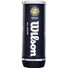 Wilson Roland Garros, WRT126400 Palline da Tennis Ufficiali, Tubo da 3 Palline, Tutte Le Superfici, 24 x 3