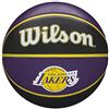 Wilson Pallone da Basket NBA TEAM TRIBUTE BSKT, Utilizzo Outdoor, Gomma, Misura 7, Viola/Nero (Los Angeles Lakers)