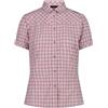 CMP - Camicia a Maniche Corte Elasticizzata da Donna, Bianco-Fard-Antracite, 44