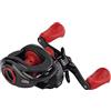 Abu Garcia Max X Low Profile Baitcast - Mulinello da pesca rosso e nero per pesca predatore, luccio, pesce persico e lucioperca