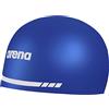 Arena Cuffia da nuoto 3D Soft USA, unisex, per adulti, in silicone, per allenamenti e gare, colore blu reale, L