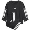 adidas Unisex - Bimbi 0-24 Essentials Jogger Track Suit, black/white, 12-18 Months