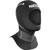 SEAC Tekno Cappuccio per Muta da Subacqueo in Neoprene da 5mm con Valvola Anti Bolla d'Aria Unisex Adulto Nero L