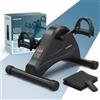 PORTENTUM Pedaliera riabilitazione elettrica motorizzata - 12 velocità e telecomando - Cyclette da seduta per braccia e gambe con tappetino antiscivolo e schermo LCD - Mini cyclette per casa