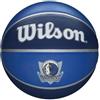 Wilson Pallone da Basket NBA TEAM TRIBUTE BSKT, Utilizzo Outdoor, Gomma, Misura 7, Blu/Blu Scuro (Dallas Mavericks)