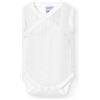 BABIDU Body per Neonato Incrociato Senza Maniche in Cotone 100%, Body in Tessuto Perlato Morbido e Traspirante, Abbigliamento Ideale per Neonati e Ragazze, Design Unisex per la Prima Usura