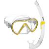Mares Combo Vento - Set maschera e boccaglio adulto, maschera a lente singola in silicone, boccaglio ergonomico con bocchino in silicone