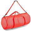 Champion Sports Borsone in rete con cerniera e tracolla regolabile, 38,1 x 91,4 cm, rosso, multiuso, borsa da palestra oversize per attrezzature, attrezzatura sportiva, lavanderia, borsa da viaggio in