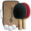 Schildkröt Set da Ping Pong Persson 500, 2 Racchete Com Manico in Sughero, 3 Palline 2-Stelle, Buona Custodia, 788490