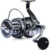 Sougayilang Mulinelli da spinning serie 10000, mulinelli da pesca per surf, 10+1 in acciaio inox BB ultra liscio potente con bobina in alluminio CNC, mulinelli da pesca per acqua dolce e salata