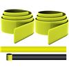 G5 HT SPORT [Kit visibilita Notturna Gilet + Fasce Riflettenti a Scatto Bracciali Riflettenti Catarifrangente Running Bici pedoni bracciali Slap Band Sicurezza Stradale [Kit 2-4-8pz] (2 Pezzi)