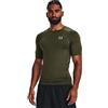 Under Armour Men's Heatgear Compression Shirt Marine Od Green/White S S