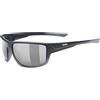 uvex sportstyle 230, occhiali sportivi unisex, specchiato, indice di filtrazione 3, black matt/silver, one size