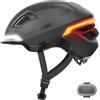 ABUS Casco da Bicicletta HYP-E - Casco con Luce Anteriore, Taglia M, Grigio