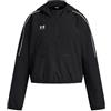Under Armour Bambina Challenger Anorak, Giacca Impermeabile Idrorepellente per attività all'aperto, Giacca Sportiva Traspirante e Comoda con Tasche,Black/White,YXS
