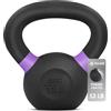Yes4All Kettlebell da 4-32 kg rivestiti in polvere con impugnatura larga, Kettlebell da competizione