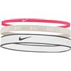 Nike Mixed Width 3PK Fascia per capelli da donna Aster Pink/Lt Iron Ore/White One Size
