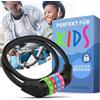 Büchel Lucchetto per bici bambini | Colorato, senza chiave, a combinazione | Accessori bici sicuri e pratici per bambini, antifurto per biciclette | Nero