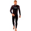 Cressi Maya Man Monopiece Wetsuit 2.5 mm, Muta Monopezzo Neoprene Ultrastretch Uomo, Nero/Rosso, XL/5